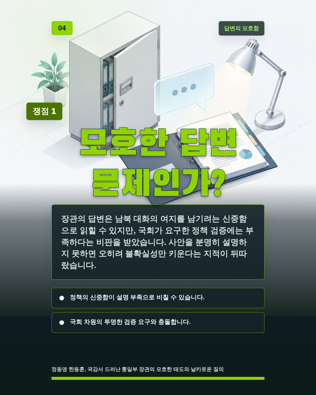 모호한 답변 문제인가?