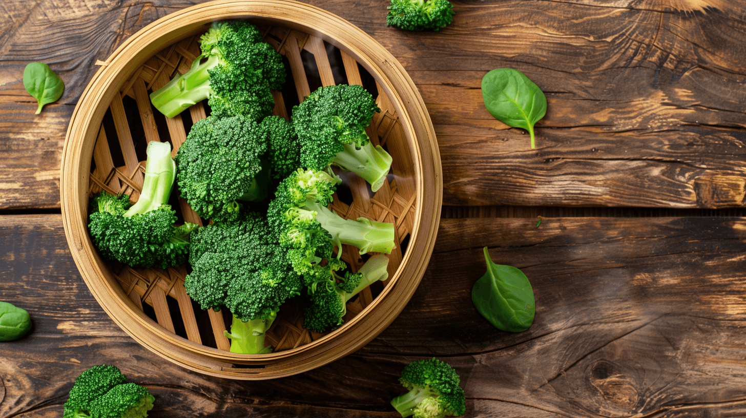 찜기에-담긴-브로콜리-이미지