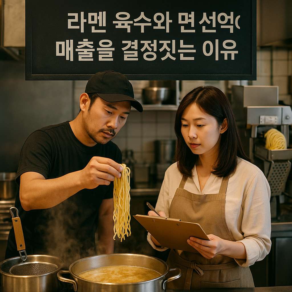 라멘 육수와 면 선택이 매출을 결정짓는 이유
