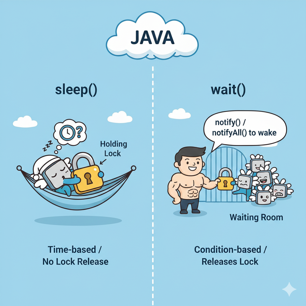 sleep() vs wait()