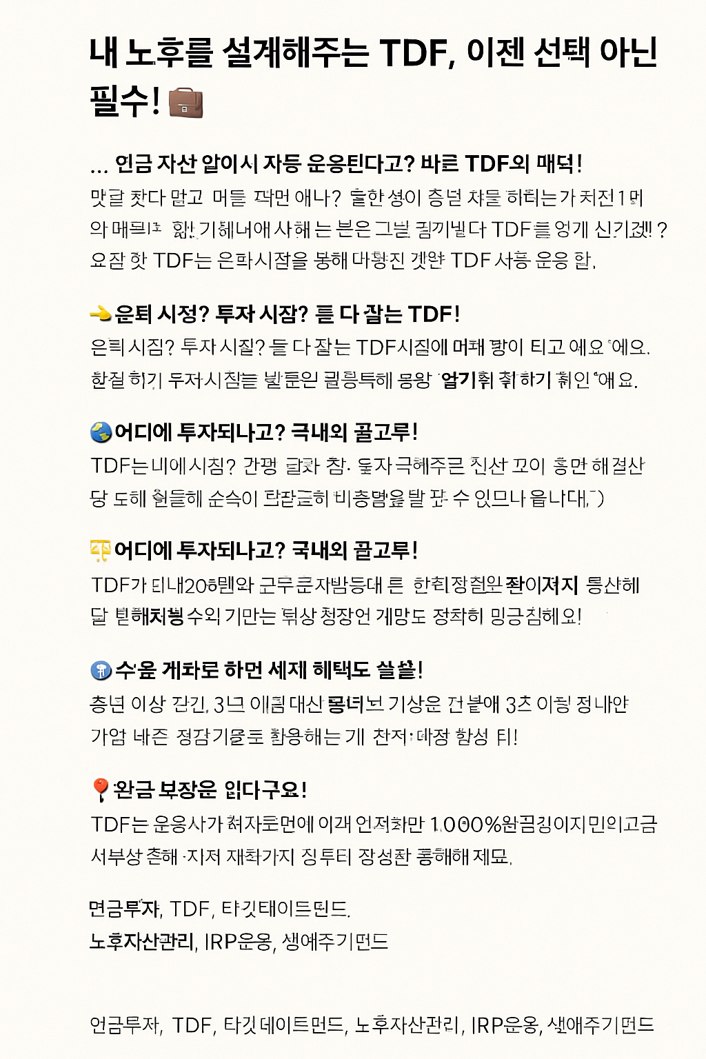 내 노후를 설계해주는 TDF 이제 선택 아닌 필수!
