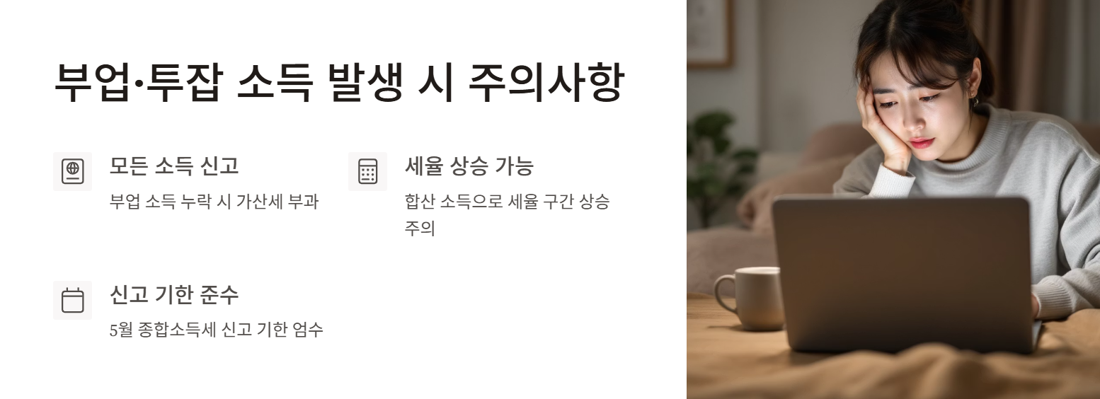 부업&middot;투잡 소득 발생 시 주의사항