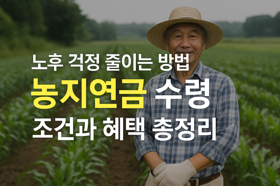 노후 걱정 줄이는 방법, 농지연금 수령 조건과 혜택 총정리
