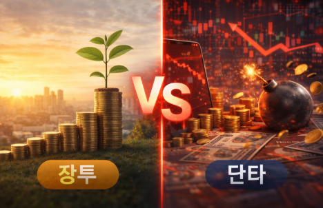 장투와 단타의 차이를 보여주는 사진