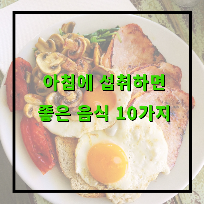 아침에 섭취하면 좋은 음식 10가지