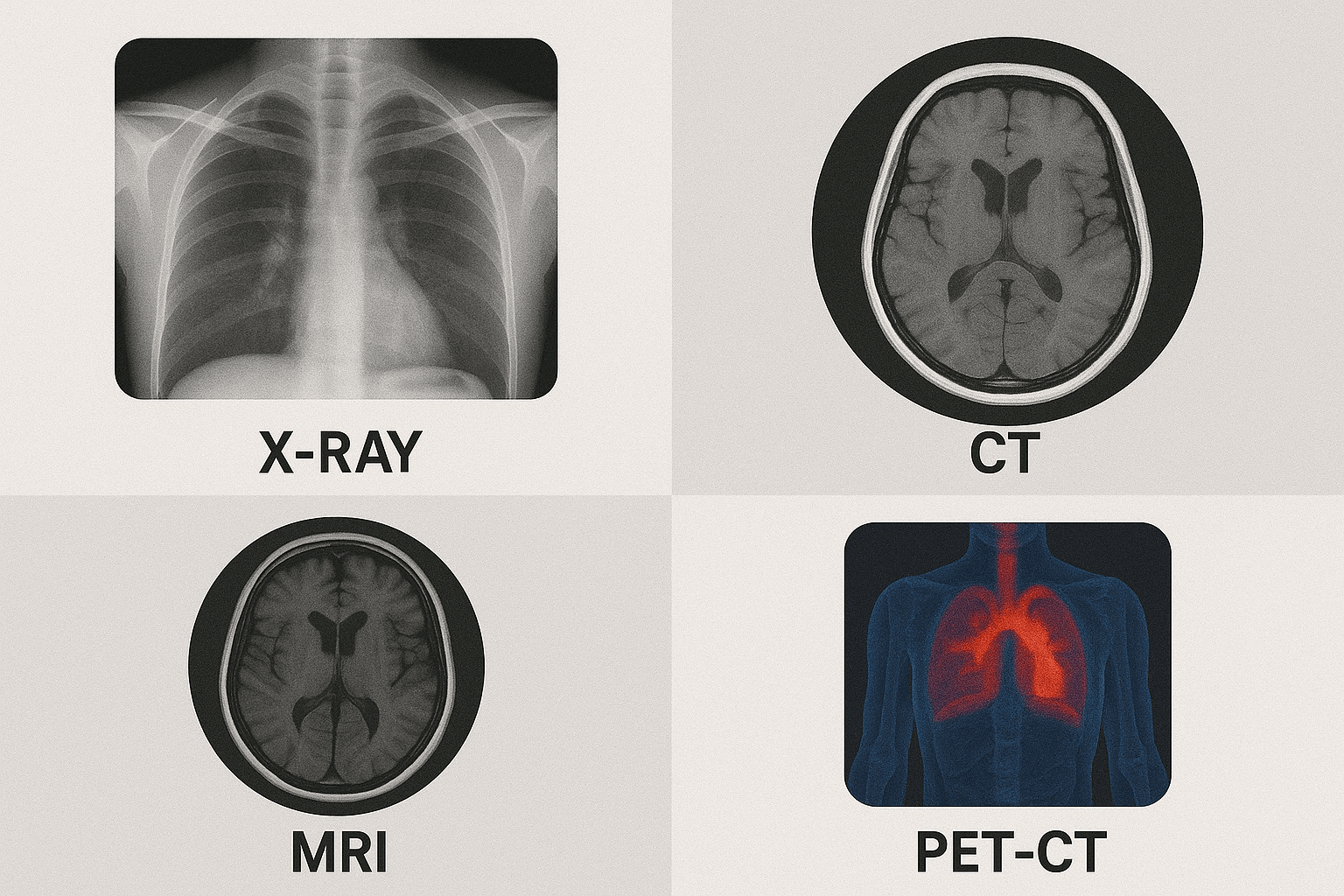 X-RAY ,CT, MRI, PET-CT 검사 사진들
