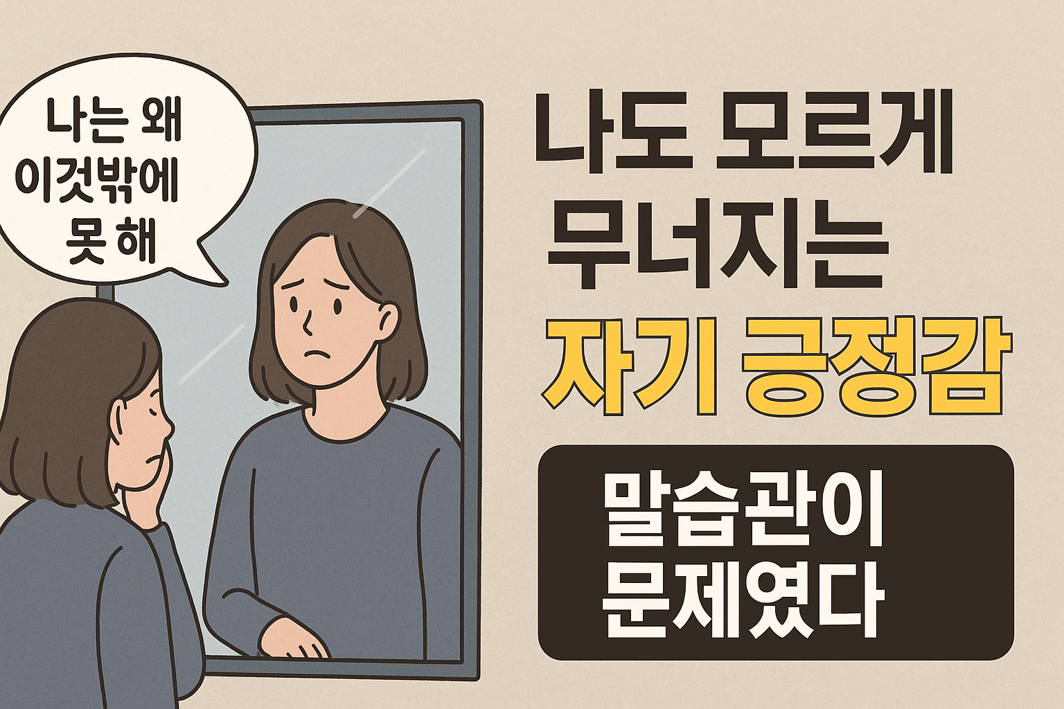 자기 긍정감을 무너뜨리는 부정적 말습관 7가지
