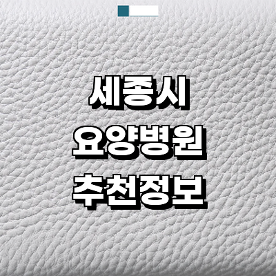 세종시 요양병원