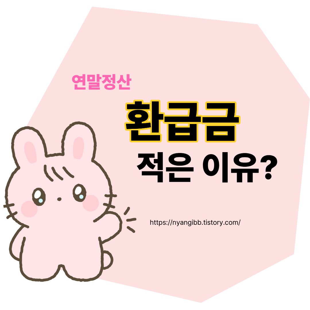 연말정산 환급금이 적은 이유 관련 사진