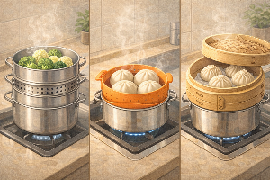 만두부터 야채찜까지, 실패 없는 찜기 고르는 법! 재질별 차이 한 번에 정리