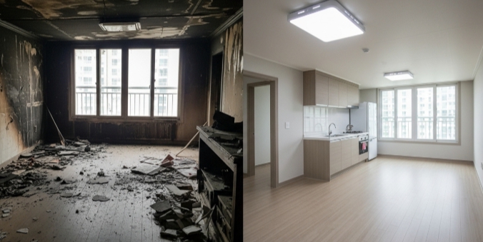 빌라 화재 복구 청소