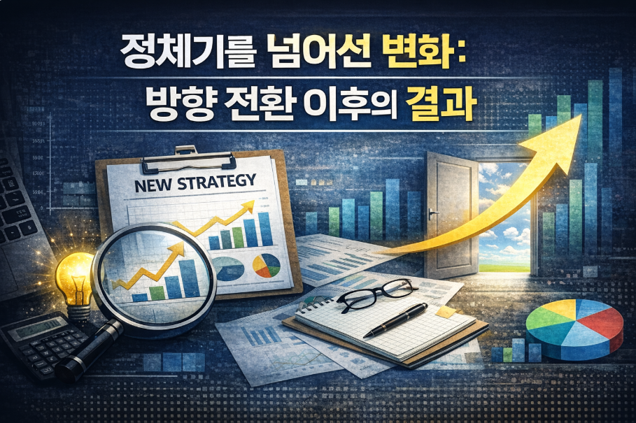 방향 전환 이후 신규 검색어 유입과 초기 노출 반응이 다시 나타난 블로그 지표 변화