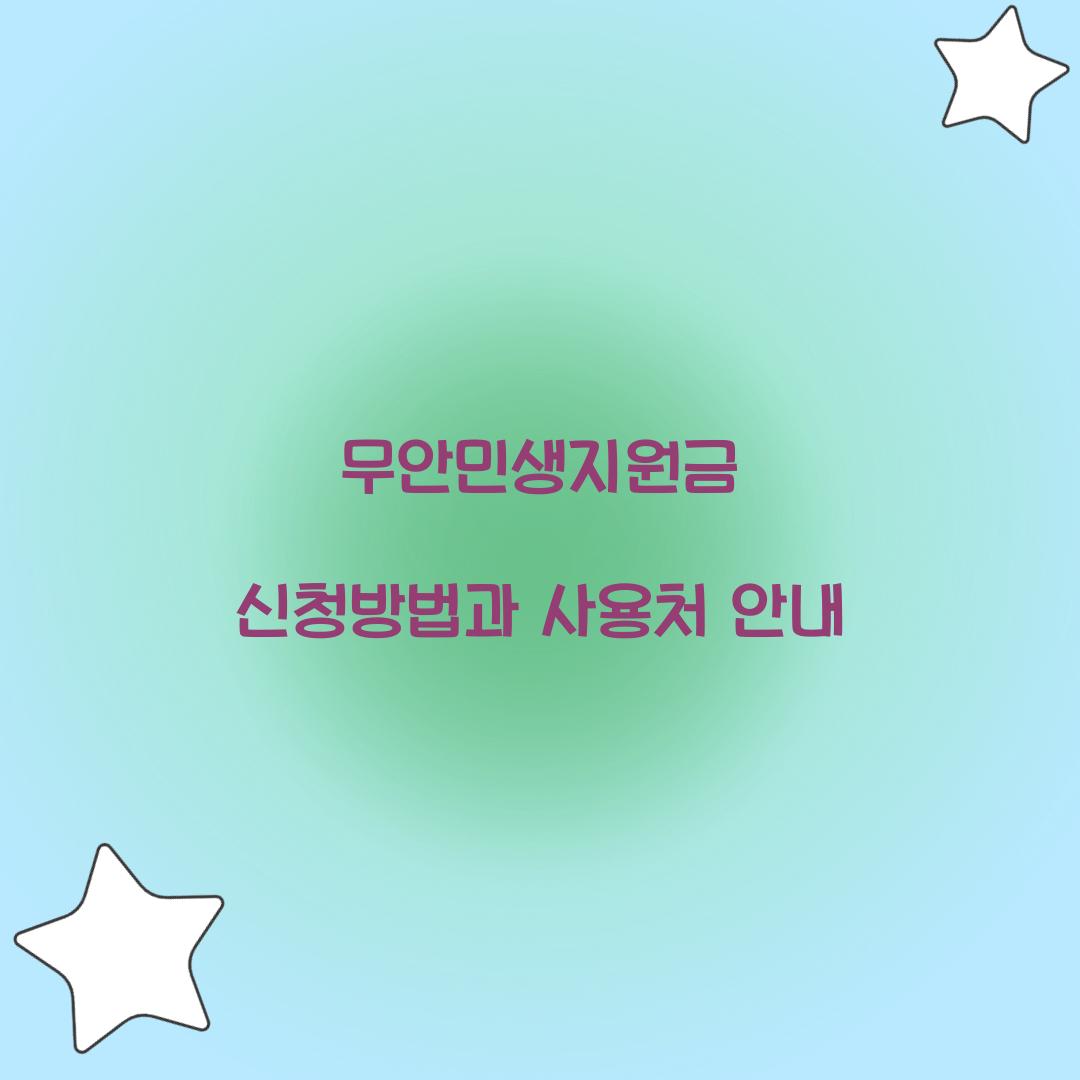 무안민생지원금