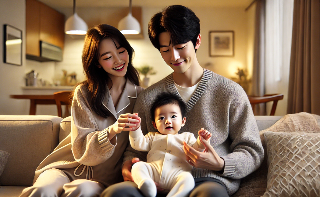 육아를 하는 30대 부부
