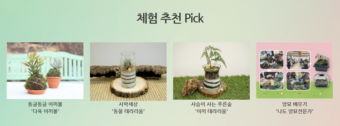 아침고요수목원 체험프로그램