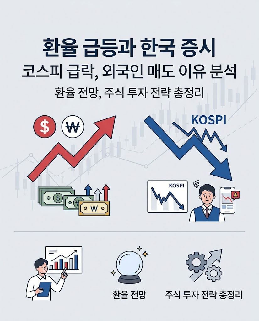 환율 급등과 한국 증시, 코스피 급락, 외국인 매도 이유 분석, 환율 전망, 주식 투자 전략 총정리