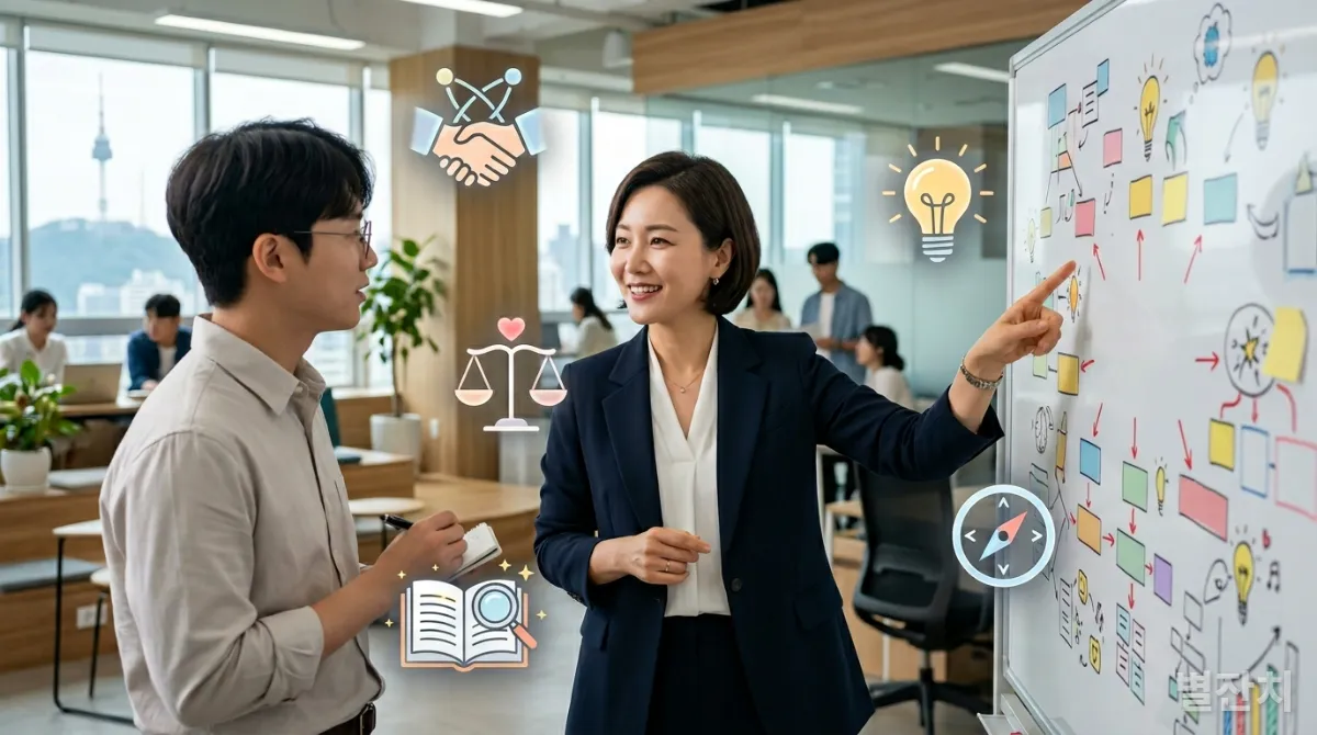 성공하는 리더의 5가지 핵심 역량(5C)을 보여주는 이미지