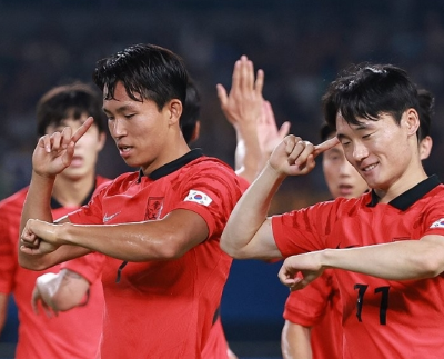 정우영 선수의 추가골 세레머니