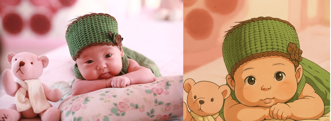 아기 사진 chatGPT 로 변환