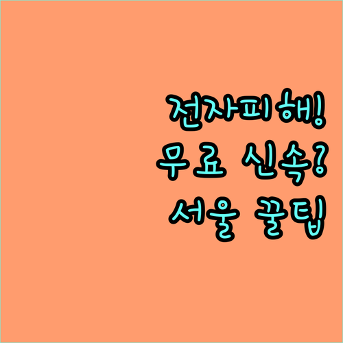 서울시 전자상거래 피해 구제 비용 없..