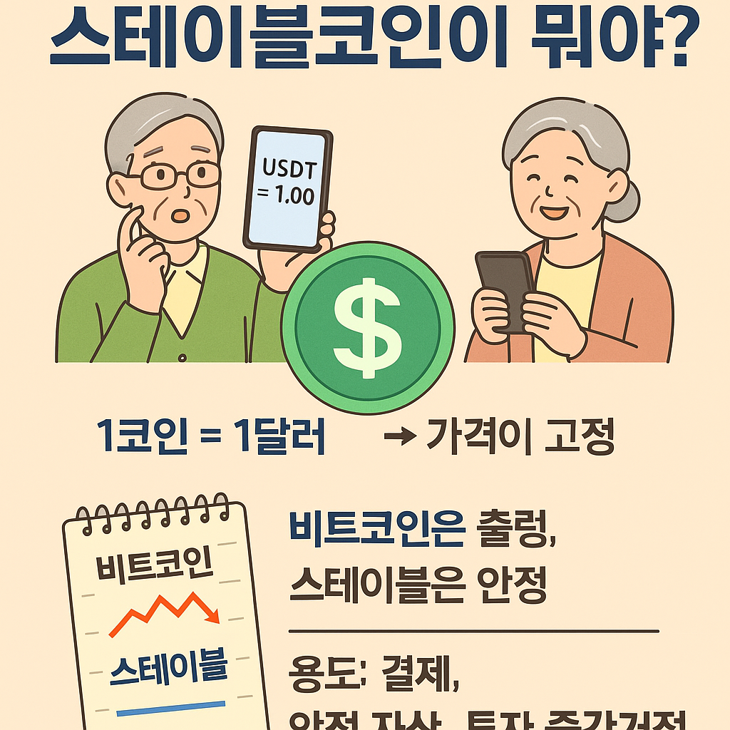 스테이블코인 종류별 로고 + 한줄 특징 비교표