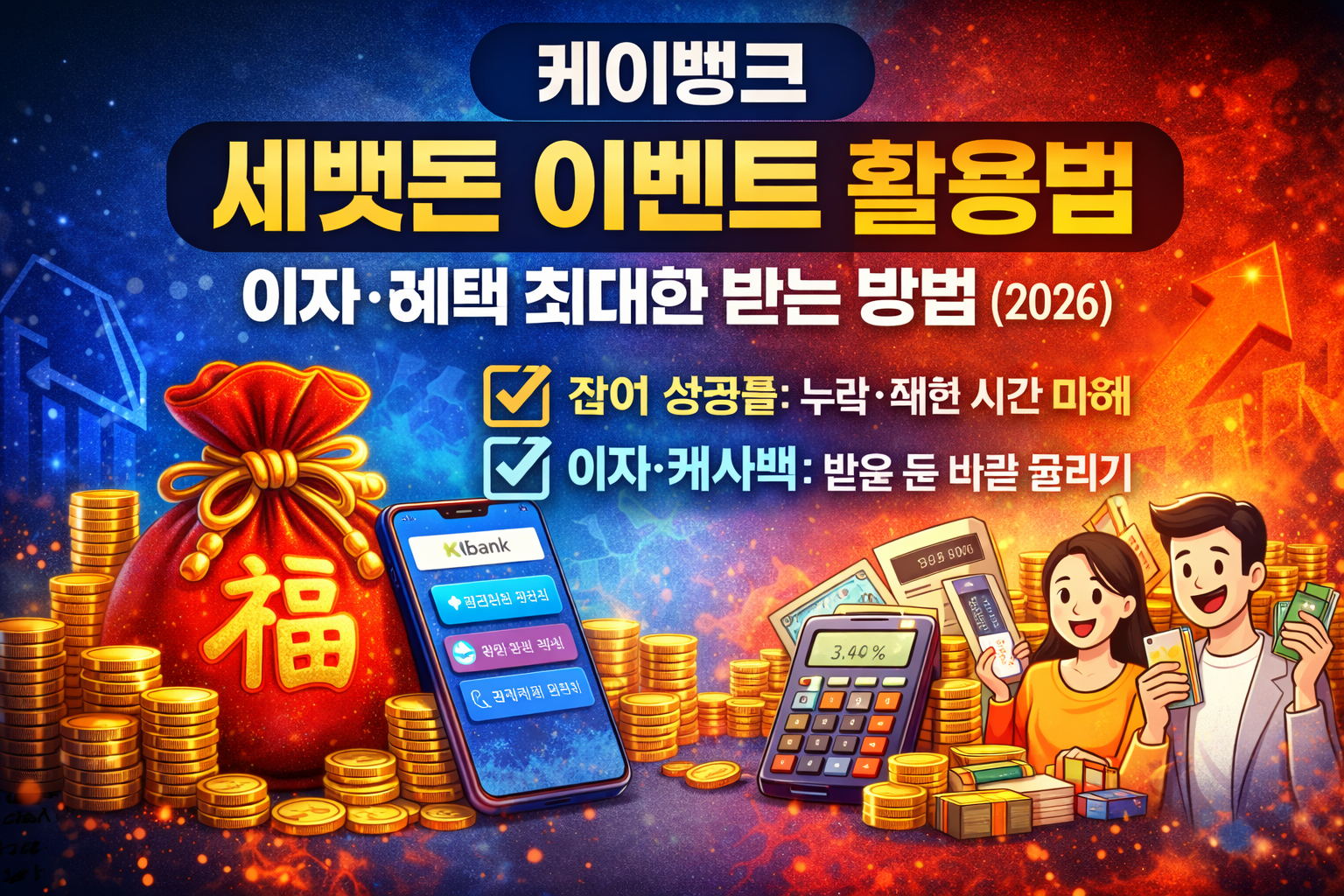 케이뱅크 세뱃돈 이벤트 활용법 2026｜이자&middot;혜택 최대한 받는 실전 루틴 총정리