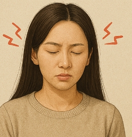 머리가 찌릿찌릿 아파요
