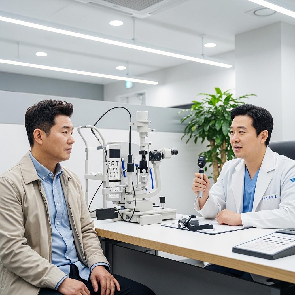 눈피로 원인 굴절 이상 교정 안경 처방 확인