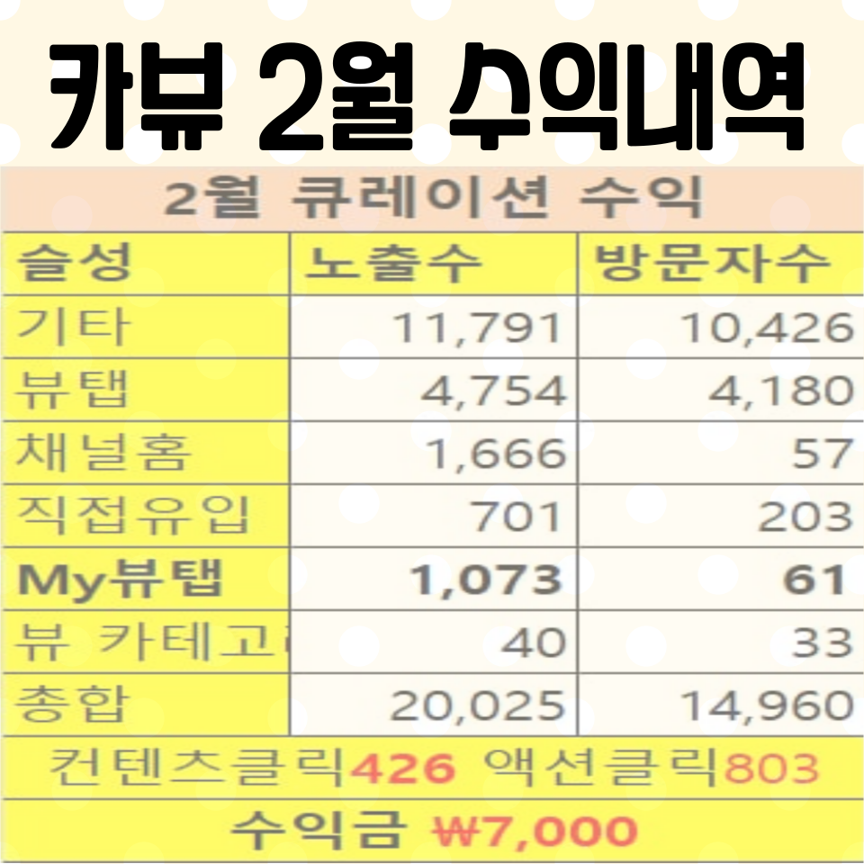 카카오뷰수익