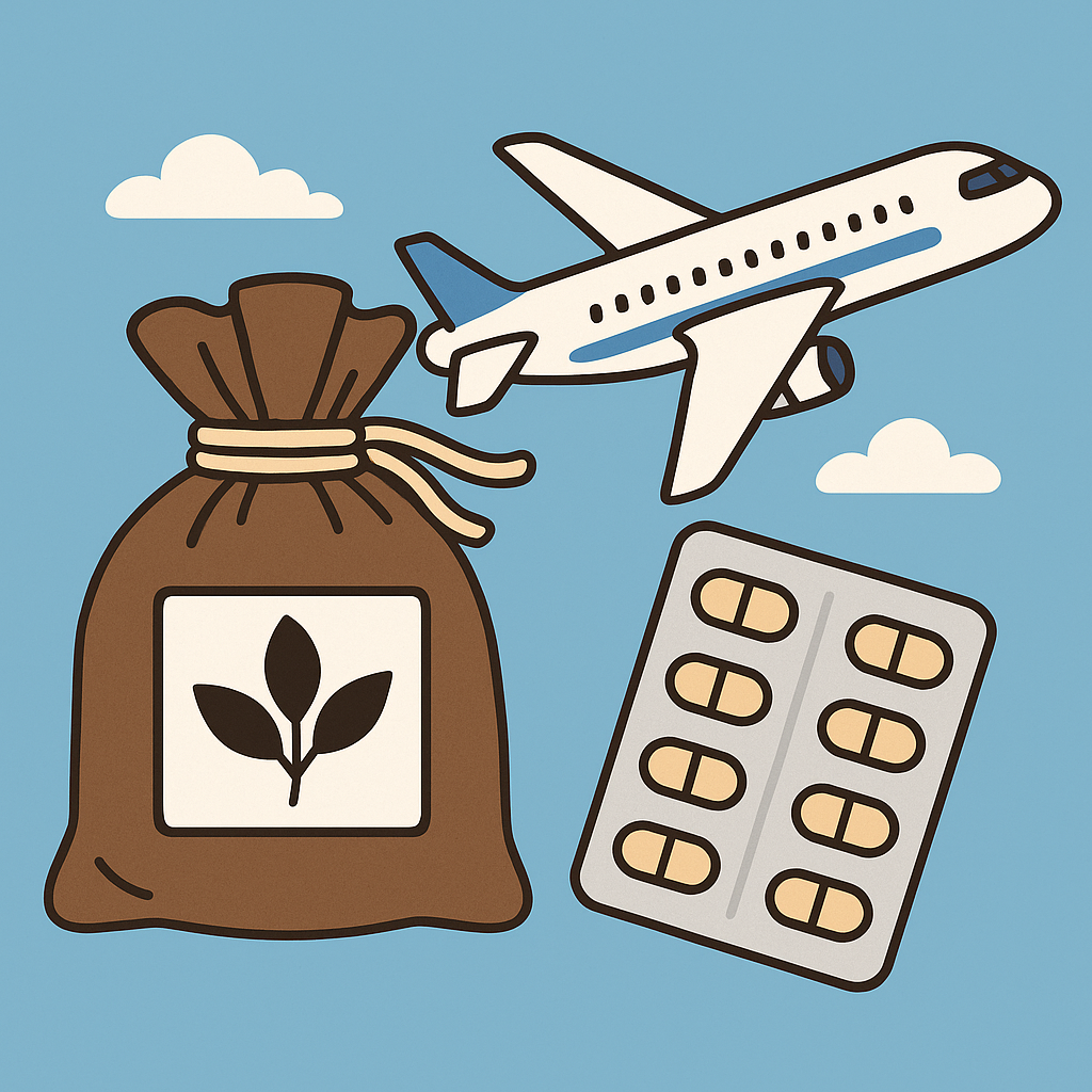 한약 비행기 탑승 가능 기준