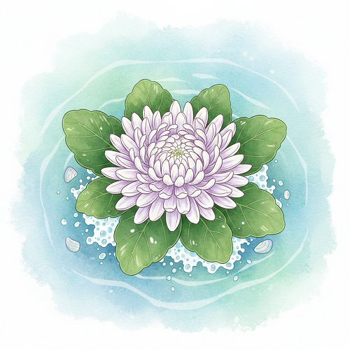 해국 삽화 이미지