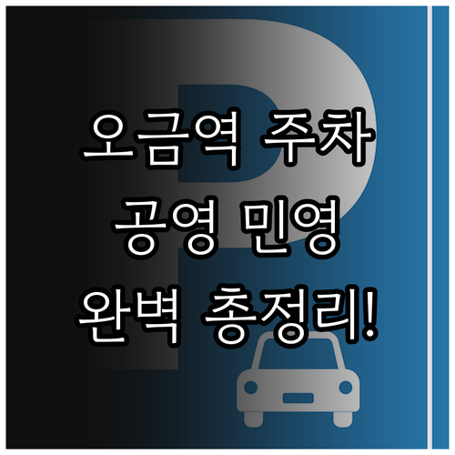 오금역 주차 구역 총정리 공영 민영 ..