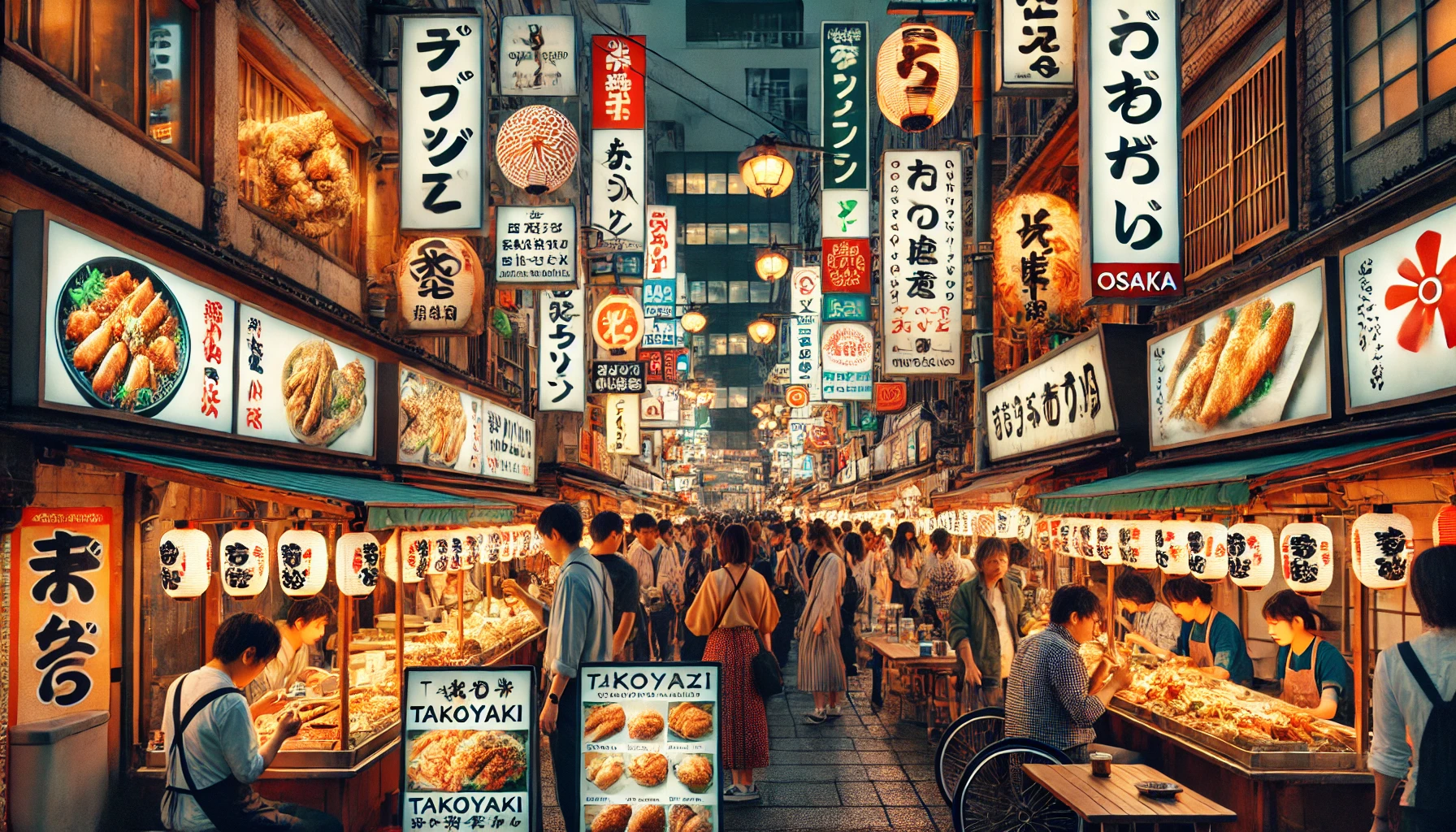 오사카 맛집 거리 사진