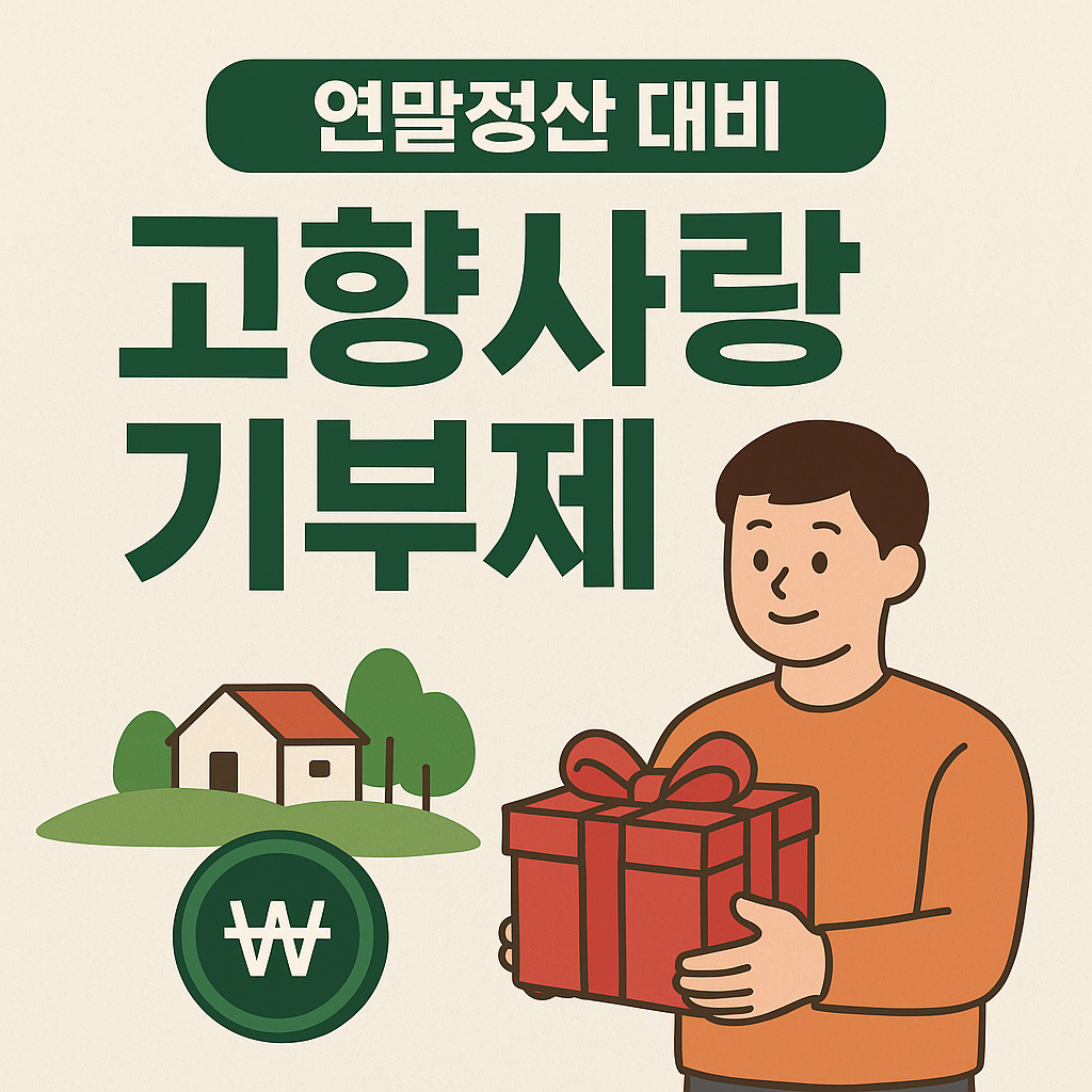 2025 연말정산 대비 고향사랑기부제, 세액공제 기부 제도