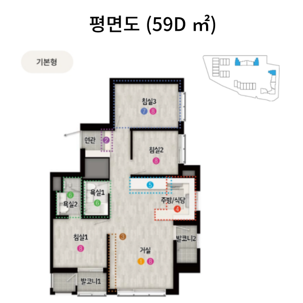청계 노르웨이숲 평면도 59 D타입