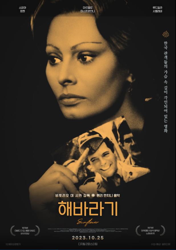 제2차 세계대전을 배경으로 전쟁이 낳은 개인의 비극과 국경을 초월한 비극적인 사랑을 다룬 &lt;해바라기&gt;.