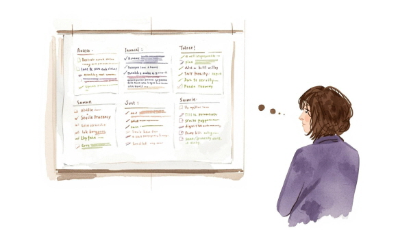 불안은 ISTJ에게 “내 기준이 너무 고정되어 있진 않은가?”를 되묻게 합니다에 관한 그림