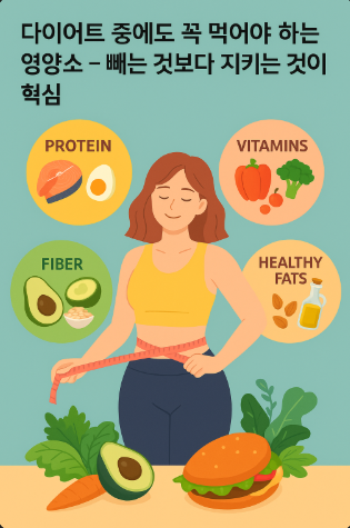 다이어트 중에도 꼭 먹어야 하는 영양소 – 빼는 것보다 지키는 것이 핵심