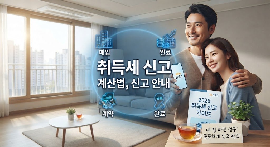 아파트를 구입하고 취득세 신고한 모습