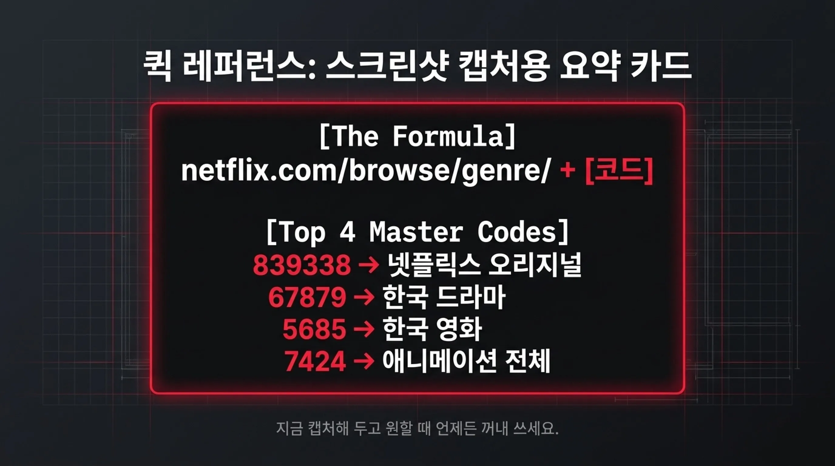 넷플릭스 카테고리 코드 총정리 (장르별 숨은 콘텐츠 찾는 방법)