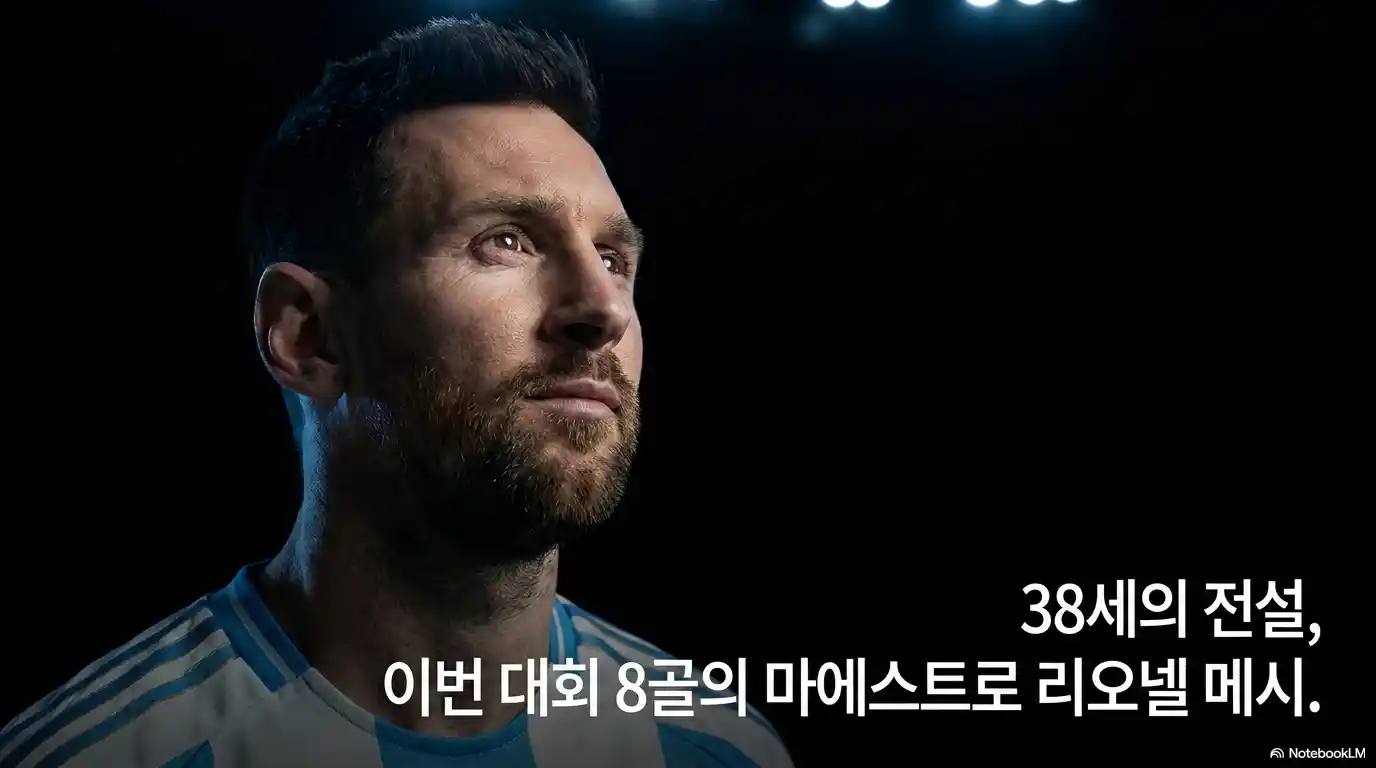 리오넬 메시의 월드컵 결승 출전을 상징하는 이미지