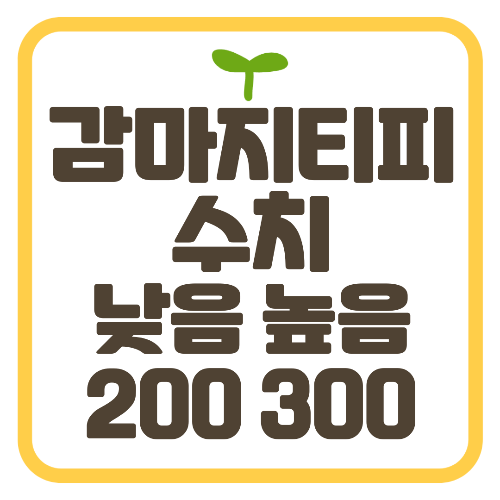 감마지티피 수치 낮음 높음 200 300