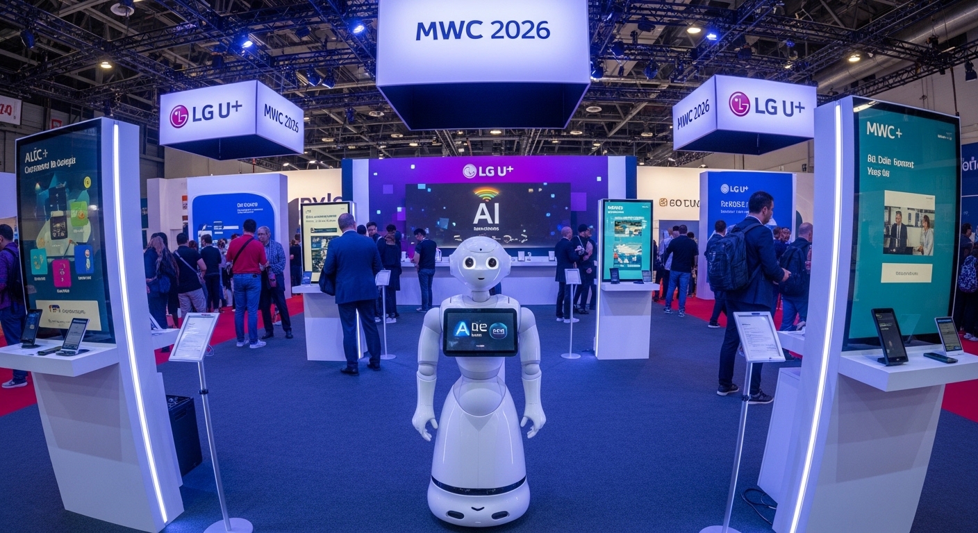한국 피지컬AI 로봇 에이로봇 앨리스 LG유플러스 MWC 블루그레이 2026
