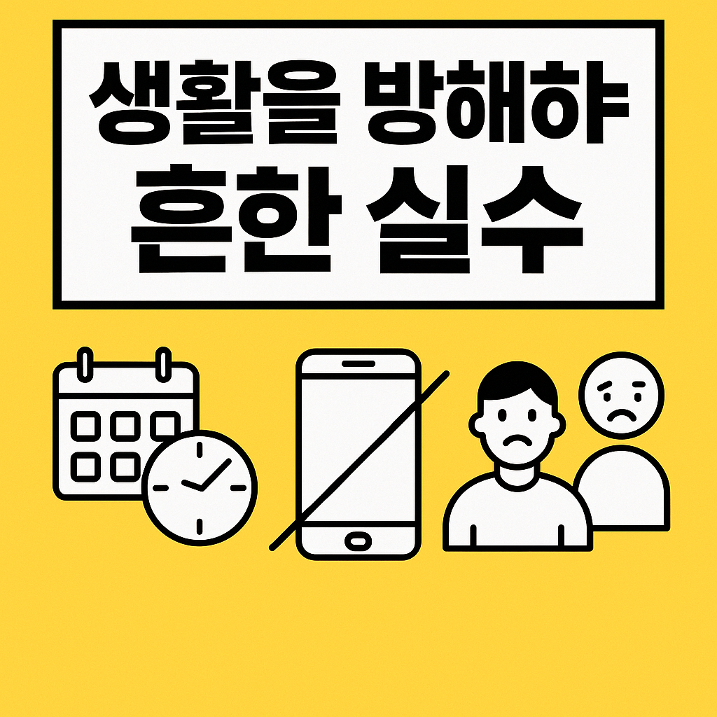 생활을 방해하는 흔한 실수