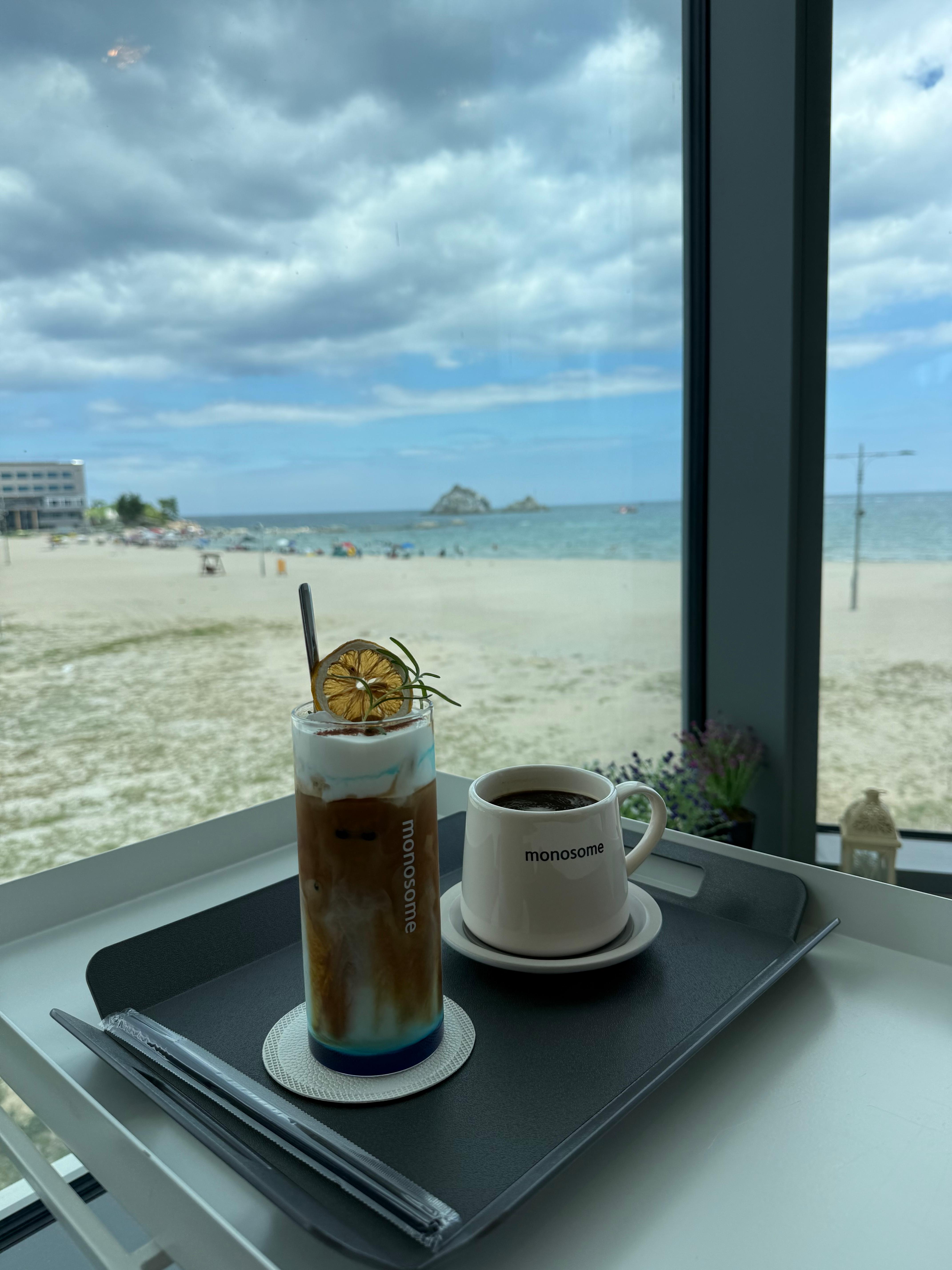 크림 블루모노라떼, 아메리카노