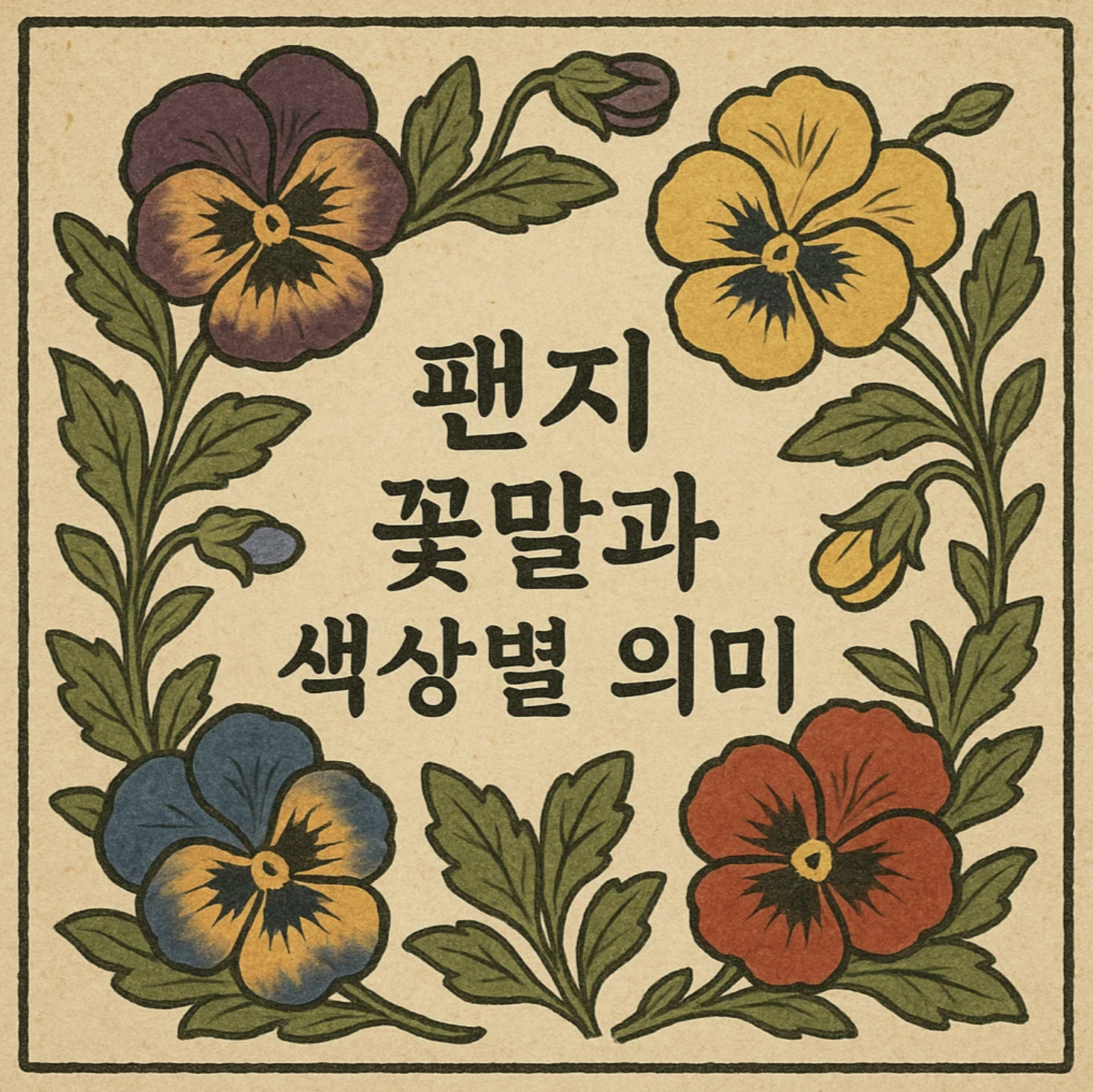 팬지 꽃말과 색상별 의미