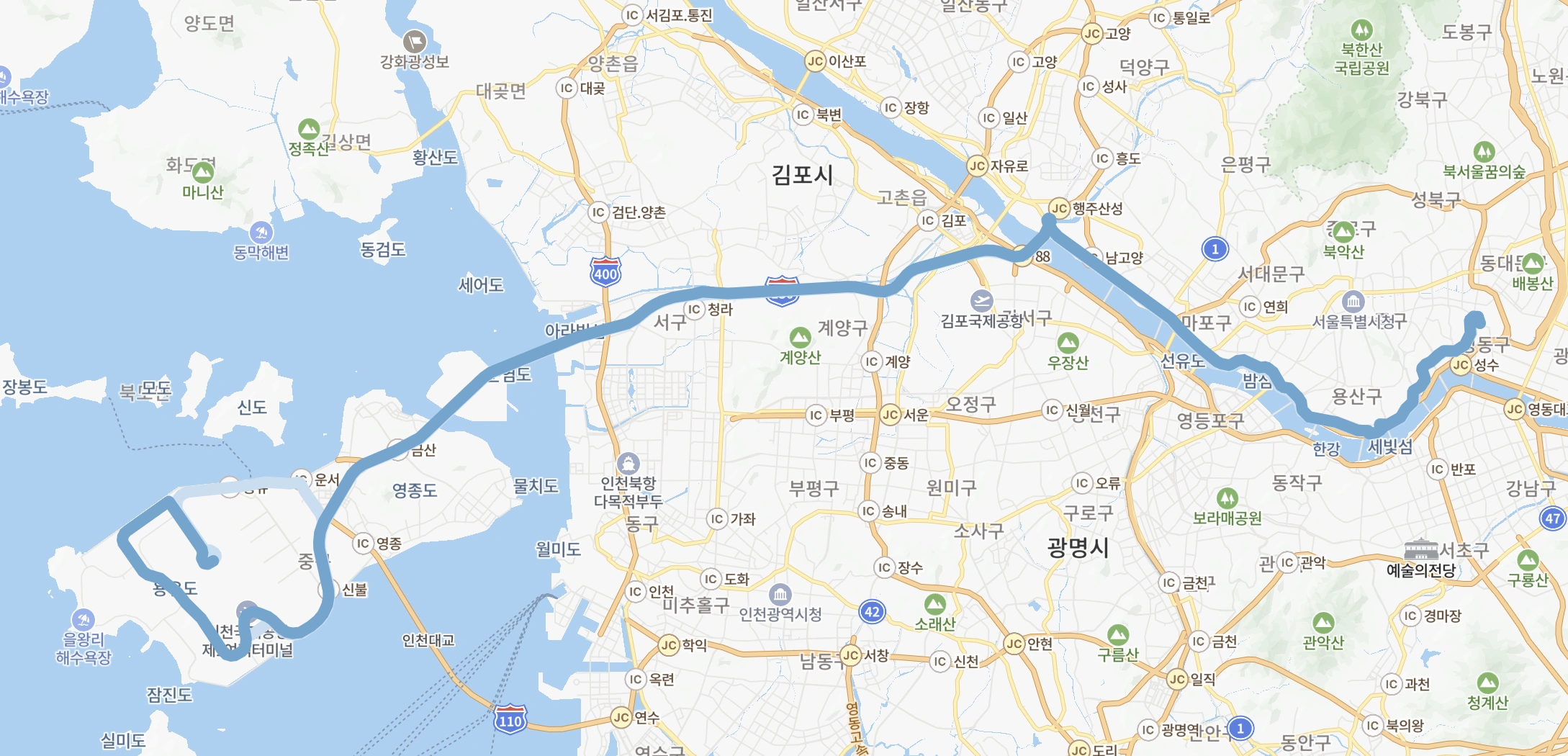 6010버스 운행지도