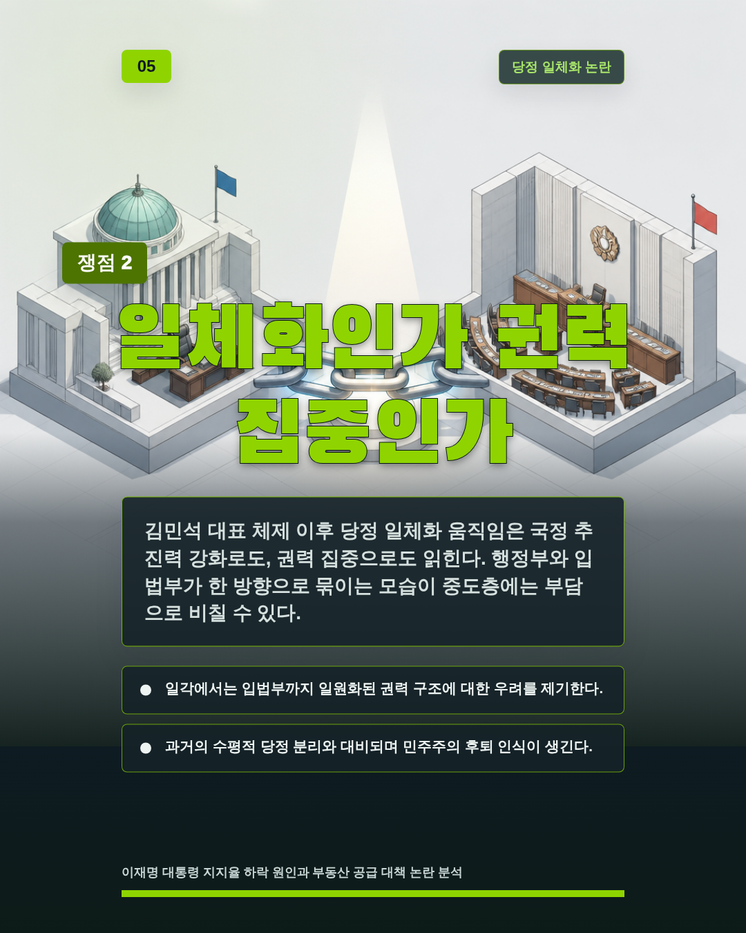 일체화인가 권력 집중인가