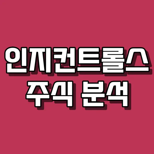 인지컨트롤스 주식 분석