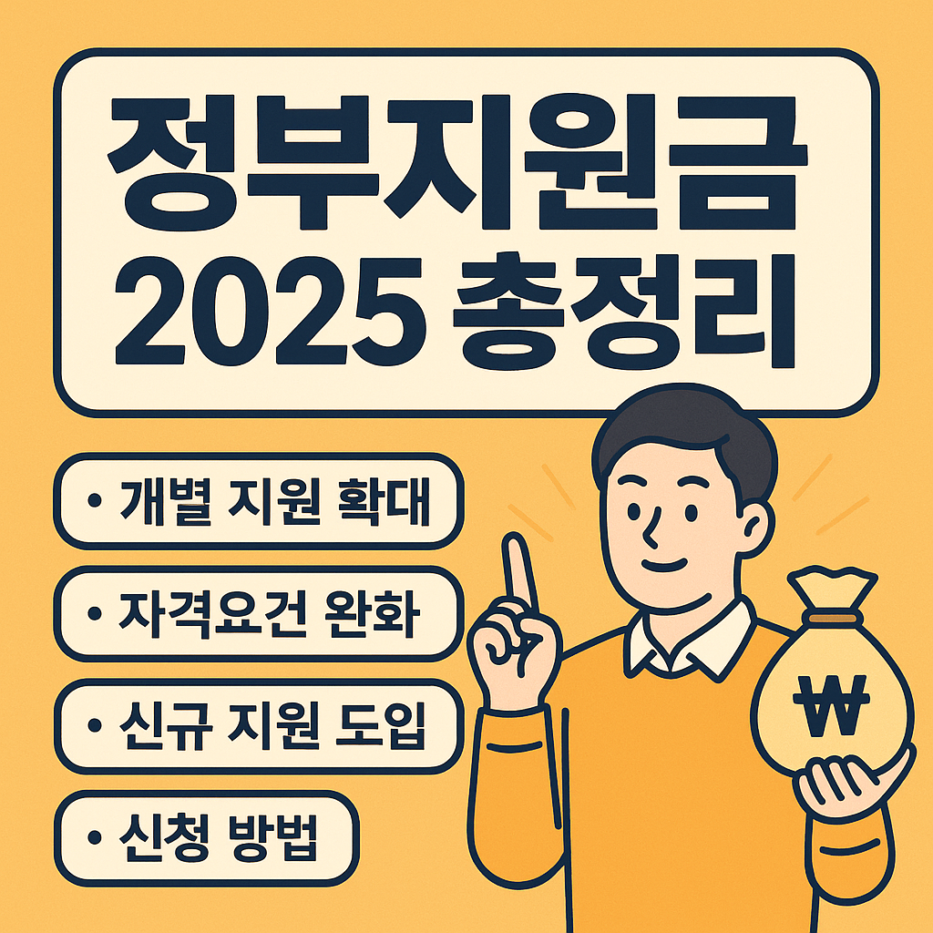 2025년 정부지원금 총정리